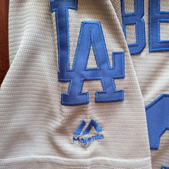 Majestic Gray Jersey with Blue Script - Picture 5 of 7